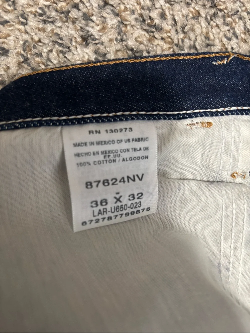 Rustler Men's Dark Blue Jeans 36x32